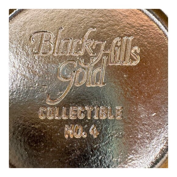 Black Hills Gold RARE Round Trinket Box No 4 Grapes Leaves Inlaid Gemstone Vtg - Picture 6 of 7